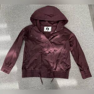 SNOWMAN New York Purple Utility Jacket with Hood and Elastic Waistband